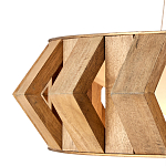 Люстра круглая из толстых деревянных реек Wooden Slats варинант исполнения - 2 | Loft Concept в Казани