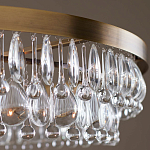 Люстра круглая с подвесками в форме стеклянных капель Glass Rain варинант исполнения - 4 | Loft Concept в Казани