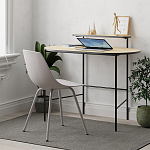 Стол письменный овальной формы с полкой LOUB WORKING TABLE BLACK OAK варинант исполнения - 3 | Loft Concept в Казани