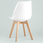 Стул с основой из пластика и мягким сиденьем Arvika White варинант исполнения - 4 | Loft Concept в Казани