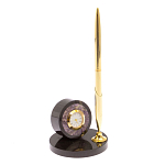 Часы настольные с ручкой из натурального камня Stone Clock варинант исполнения - 5 | Loft Concept в Казани