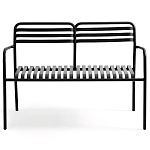Скамья из алюминия Mack Metal Bench Black варинант исполнения - 2 | Loft Concept в Казани