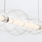 Подвесной светильник линейный с прозрачными стеклянными шарами разного диаметра Eurofase варинант исполнения - 8 | Loft Concept в Казани