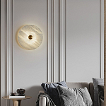 Бра в форме диска из натурального камня с декоративным центральным элеменом Cryptocrystalline Stone варинант исполнения - 4 | Loft Concept в Казани