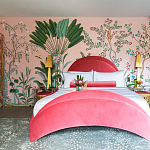 Обои ручная роспись Amazonia Florence Pink dyed silk варинант исполнения - 3 | Loft Concept в Казани