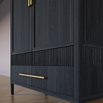 Шкаф платяной Primo с выдвижными ящиками шпон Светлый дуб варинант исполнения - 5 | Loft Concept в Казани