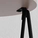 Стол приставной с 2-мя круглыми бежево-серыми столешницами ESSEL LIGHT MOCHA варинант исполнения - 1 | Loft Concept в Казани