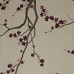 Обои ручная роспись Cherry Tree Special Colourway on Icefield dyed silk варинант исполнения - 1 | Loft Concept в Казани
