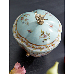 Шкатулка голубого цвета с цветочными орнаментами Blue Garden варинант исполнения - 4 | Loft Concept в Казани