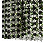Бра с хрустальными подвесками хром Crystal Art Chrome Green Wall Lamp варинант исполнения - 3 | Loft Concept в Казани