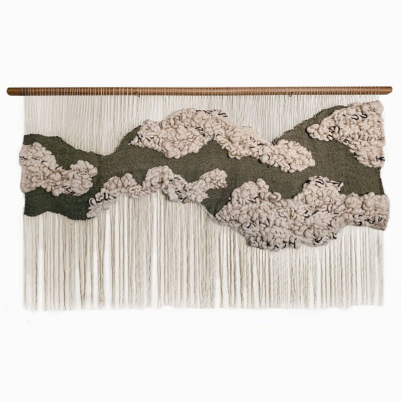 Большой дизайнерский Гобелен Tapestry Misty Morning II Белый Коричневый Большой дизайнерский Гобелен Tapestry Misty Morning II Белый Коричневый в Казани | Loft Concept