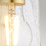 Бра цвета латунь с прозрачным цилиндрическим плафоном из пузырчатого стекла Kichler варинант исполнения - 4 | Loft Concept в Казани