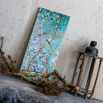 Постер на холсте в стиле шинуазри с изображением сада Chinoiserie Imperial Garden Birds and People Poster варинант исполнения - 4 | Loft Concept в Казани