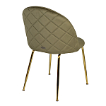 Стул велюровый хаки на золотистых металлических ножках Vendramin Chair варинант исполнения - 3 | Loft Concept в Казани