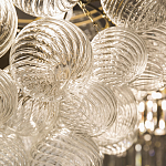 Люстра подвесная с рифлёными стеклянными шарами в форме воздушного облака Berries Chandelier варинант исполнения - 5 | Loft Concept в Казани