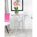 Столик приставной с круглой столешницей на серебристом основании Scenical Table варинант исполнения - 4 | Loft Concept в Казани