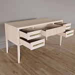 Большой Рабочий стол Primo с 5 выдвижными ящиками Светлый дуб варинант исполнения - 6 | Loft Concept в Казани