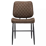 Стул с темно-коричневой обивкой из экокожи Benderson варинант исполнения - 1 | Loft Concept в Казани