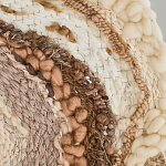 Овальный Современный Гобелен Абстракция в бежевых тонах Shallow варинант исполнения - 6 | Loft Concept в Казани