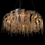 Люстра круглая подвесная с металлическими дугами и длинными цепочками 80 см Atlantis Chain варинант исполнения - 8 | Loft Concept в Казани