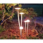 Уличный светильник с пятью матовыми плафонами в форме грибов на высоких изогнутых ножках Mushroom Shape варинант исполнения - 2 | Loft Concept в Казани