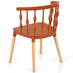 Пластиковый стул на ножках из массива бука Ferret Spiral Brown варинант исполнения - 8 | Loft Concept в Казани