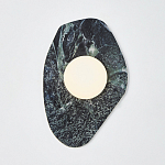 Бра с каменным основанием и плафоном из стекла Amazon Green Shaw Marble Lighting варинант исполнения - 2 | Loft Concept в Казани