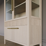 Витрина Primo со стеклянными фасадами и буфетом шпон Светлый дуб варинант исполнения - 6 | Loft Concept в Казани