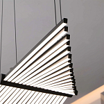 Люстра в виде распахнутых крыльев из тонких металлических планок Flight of Freedom варинант исполнения - 10 | Loft Concept в Казани