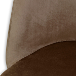 Барный стул со спинкой на 4-х деревянных ножках Коричневый Велюр Vendramin Chair  варинант исполнения - 3 | Loft Concept в Казани