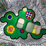 Дизайнерское разноцветное кресло на металлическом каркасе с подставкой для ног Poltronova Plasma Armchair варинант исполнения - 16 | Loft Concept в Казани