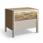 Тумба 2 ящика с подсветкой на рельефном фасаде Warm Industrial варинант исполнения - 8 | Loft Concept в Казани