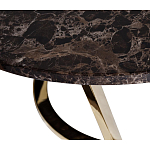 Стол журнальный коричневый на золотом основании Symphony of the Earth варинант исполнения - 1 | Loft Concept в Казани