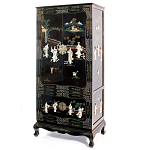 Шкаф черный в китайском стиле  Chinese Cabinet Black варинант исполнения - 4 | Loft Concept в Казани