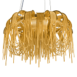 Люстра подвесная круглая с изогнутыми металлическими дугами и ниспадающими цепочками 65 см Atlantis Chain варинант исполнения - 7 | Loft Concept в Казани