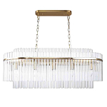 Люстра подвесная овальная со стеклянными трубками Nembus варинант исполнения - 1 | Loft Concept в Казани