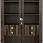 Дизайнерский шкаф витрина Elsa Dreams Walnut с 4-мя ящиками варинант исполнения - 2 | Loft Concept в Казани