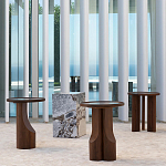 Приставной столик из массива дерева Walnut варинант исполнения - 12 | Loft Concept в Казани