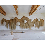 Большая дизайнерская Инсталляция из соломы RAFFIA Installation  варинант исполнения - 3 | Loft Concept в Казани