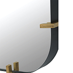 Зеркало настенное в черной металлической раме Mirror Cardinal варинант исполнения - 2 | Loft Concept в Казани