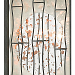 Бра с круглой зеркальной вставкой с эффектом ржавчины Stunning Radiance варинант исполнения - 1 | Loft Concept в Казани