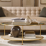 Кофейный стол круглый с полкой на 3-х ножках Round Textured Coffee Table варинант исполнения - 1 | Loft Concept в Казани