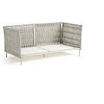 Диван садовый с плетеными ремешками и спинкой  Kleo варинант исполнения - 5 | Loft Concept в Казани