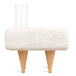 Керамический столик на деревянных ножках «Квадро» варинант исполнения - 4 | Loft Concept в Казани