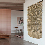 Панно на стену плетеное Макраме бежевый цвет  варинант исполнения - 4 | Loft Concept в Казани