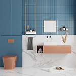 Настенное зеркало квадратной формы в металлической раме золотого цвета CORNER MIRROR GOLD варинант исполнения - 2 | Loft Concept в Казани