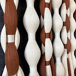 Дизайнерский Декор на стену с кисточками из хлопковых нитей wall panel Thread brushes варинант исполнения - 3 | Loft Concept в Казани