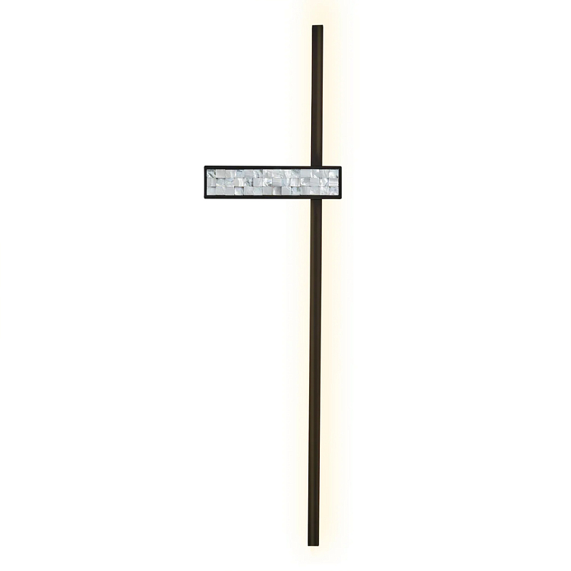 Бра с декором из перламутровой морской ракушки Touch of Marine Charm Черный Перламутровый в Казани | Loft Concept 