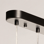 Люстра с 3-мя плафонами волнообразной формы цвета янтарь и 2-мя прозрачными шарообразными плафонами Lucid Rain  варинант исполнения - 10 | Loft Concept в Казани