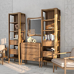 Комод из массива дуба с 3-мя ящиками Tasteful Furniture варинант исполнения - 3 | Loft Concept в Казани